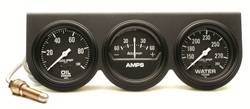 Auto Meter - Autogage Black Oil/Amp/Water Black Steel Console - Auto Meter 2394 UPC: 046074023941 - Image 1