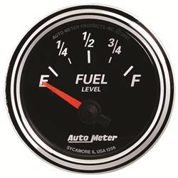 Auto Meter - Designer Black II Fuel Level Gauge - Auto Meter 1206 UPC: 046074012068 - Image 1