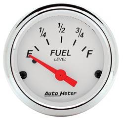 Auto Meter - Arctic White Fuel Level Gauge - Auto Meter 1315 UPC: 046074013157 - Image 1
