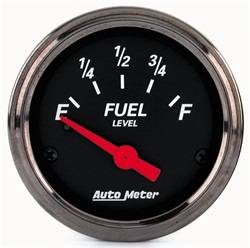 Auto Meter - Designer Black Fuel Level Gauge - Auto Meter 1418 UPC: 046074014185 - Image 1
