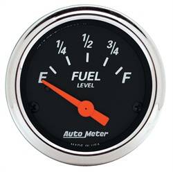 Auto Meter - Designer Black Fuel Level Gauge - Auto Meter 1422 UPC: 046074014222 - Image 1