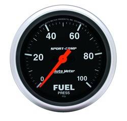 Auto Meter - Sport-Comp Electric Fuel Pressure Gauge - Auto Meter 3563 UPC: 046074035630 - Image 1