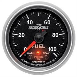 Auto Meter - Sport-Comp II Electric Fuel Pressure Gauge - Auto Meter 7663 UPC: 046074076633 - Image 1