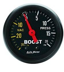 Auto Meter - Z-Series Mechanical Boost/Vacuum Gauge - Auto Meter 2601 UPC: 046074026010 - Image 1