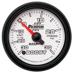 Auto Meter - Phantom II Electric Boost/Vacuum Gauge - Auto Meter 7559 UPC: 046074075599 - Image 1