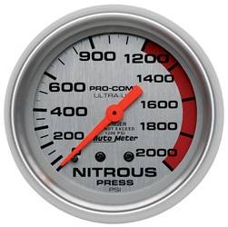 Auto Meter - Ultra-Lite Mechanical Nitrous Pressure Gauge - Auto Meter 4428 UPC: 046074044281 - Image 1