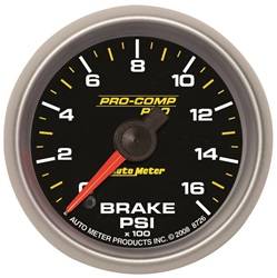 Auto Meter - Pro-Comp Pro Brake Pressure Gauge - Auto Meter 8626 UPC: 046074086267 - Image 1