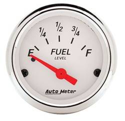 Auto Meter - Arctic White Fuel Level Gauge - Auto Meter 1318 UPC: 046074013188 - Image 1