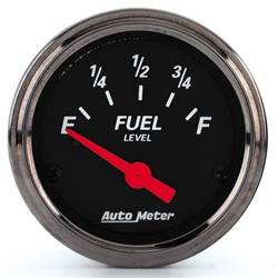 Auto Meter - Designer Black Fuel Level Gauge - Auto Meter 1415 UPC: 046074014154 - Image 1