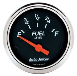 Auto Meter - Designer Black Fuel Level Gauge - Auto Meter 1425 UPC: 046074014253 - Image 1