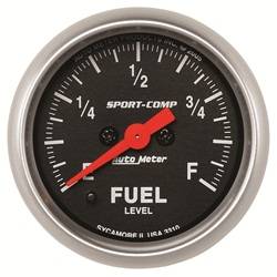Auto Meter - Sport-Comp Electric Fuel Level Gauge - Auto Meter 3310 UPC: 046074033100 - Image 1