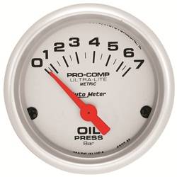 Auto Meter - Ultra-Lite Electric Oil Pressure Gauge - Auto Meter 4327-M UPC: 046074133985 - Image 1