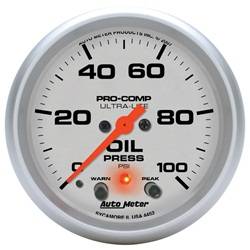 Auto Meter - Ultra-Lite Electric Oil Pressure Gauge - Auto Meter 4452 UPC: 046074044526 - Image 1