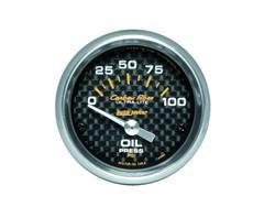 Auto Meter - Carbon Fiber Electric Oil Pressure Gauge - Auto Meter 4727 UPC: 046074047275 - Image 1
