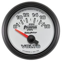Auto Meter - Phantom II Electric Voltmeter Gauge - Auto Meter 7592 UPC: 046074075926 - Image 1