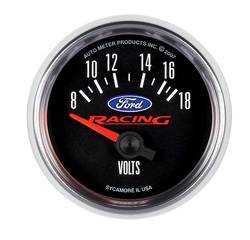 Auto Meter - Ford Racing Series Electric Voltmeter Gauge - Auto Meter 880081 UPC: 046074140099 - Image 1