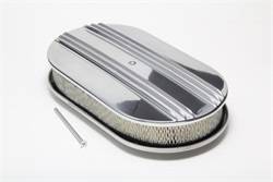 Trans-Dapt Performance Products - Finned Aluminum Oval Air Cleaner Kit - Trans-Dapt Performance Products 6048 UPC: 086923060482 - Image 1