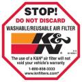 Decal - K&N Filters 89-16063-1 UPC: 024844351081