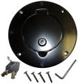 Black Locking Fuel Door - Crown Automotive FD100BL UPC: 848399083743