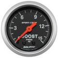 Sport-Comp Mechanical Boost Gauge - Auto Meter 3302 UPC: 046074033025