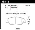 Disc Brake Pad - Hawk Performance HB418U.646 UPC: 840653075051