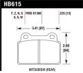 Disc Brake Pad - Hawk Performance HB615N.535 UPC: 840653033525