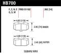 Disc Brake Pad - Hawk Performance HB700N.562 UPC: 840653063232