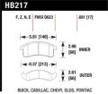 Disc Brake Pad - Hawk Performance HB217F.681 UPC: 840653011370