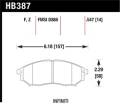 Disc Brake Pad - Hawk Performance HB387F.547 UPC: 840653013206