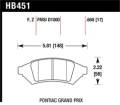 Disc Brake Pad - Hawk Performance HB451F.668 UPC: 840653014012