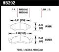 Disc Brake Pad - Hawk Performance HB292F.674 UPC: 840653012162