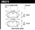 Disc Brake Pad - Hawk Performance HB574N.636 UPC: 840653033358