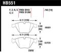 Disc Brake Pad - Hawk Performance HB551N.748 UPC: 840653033419