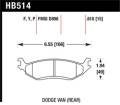 Disc Brake Pad - Hawk Performance HB514F.610 UPC: 840653014609
