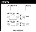 Disc Brake Pad - Hawk Performance HB505Z.654 UPC: 840653051994
