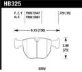 Disc Brake Pad - Hawk Performance HB325Z.720 UPC: 840653050676