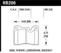 Disc Brake Pad - Hawk Performance HB206E.565 UPC: 840653073316