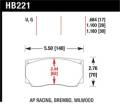 Disc Brake Pad - Hawk Performance HB221U1.18 UPC: 840653073521
