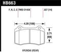 Disc Brake Pad - Hawk Performance HB663R.557 UPC: 840653079516