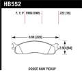 Disc Brake Pad - Hawk Performance HB552P.722 UPC: 840653041186