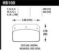 Disc Brake Pad - Hawk Performance HB101F.800 UPC: 840653010021