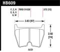 Disc Brake Pad - Hawk Performance HB609S.572 UPC: 840653077239