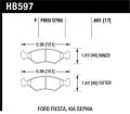 Disc Brake Pad - Hawk Performance HB597F.681 UPC: 840653015330