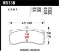 Disc Brake Pad - Hawk Performance HB130G1.018 UPC: 840653071237
