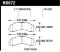 Disc Brake Pad - Hawk Performance HB672Z.714 UPC: 840653062938