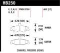 Disc Brake Pad - Hawk Performance HB250F.653 UPC: 840653011707