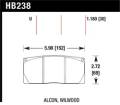 Disc Brake Pad - Hawk Performance HB238U1.18 UPC: 840653073781
