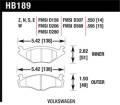 Disc Brake Pad - Hawk Performance HB189Z.595 UPC: 840653051512