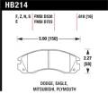 Disc Brake Pad - Hawk Performance HB214F.618 UPC: 840653011349