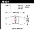 Disc Brake Pad - Hawk Performance HB109U1.12 UPC: 840653070636